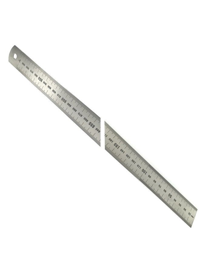 EISCO 1 Meter Stainless Steel Ruler with Stamped Centimeter and Millimeter Graduations - Eisco Labs - Image 4