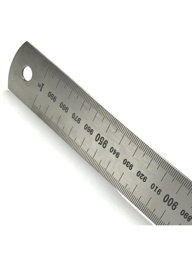 EISCO 1 Meter Stainless Steel Ruler with Stamped Centimeter and Millimeter Graduations - Eisco Labs - Image 2