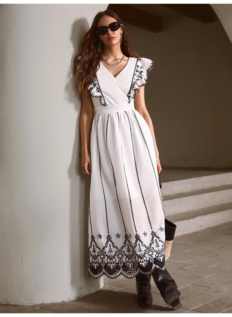 SIMPLEE Women's Summer Elegant DressLight & Comfortable Lightweight Cotton Blend Perfect for Outings