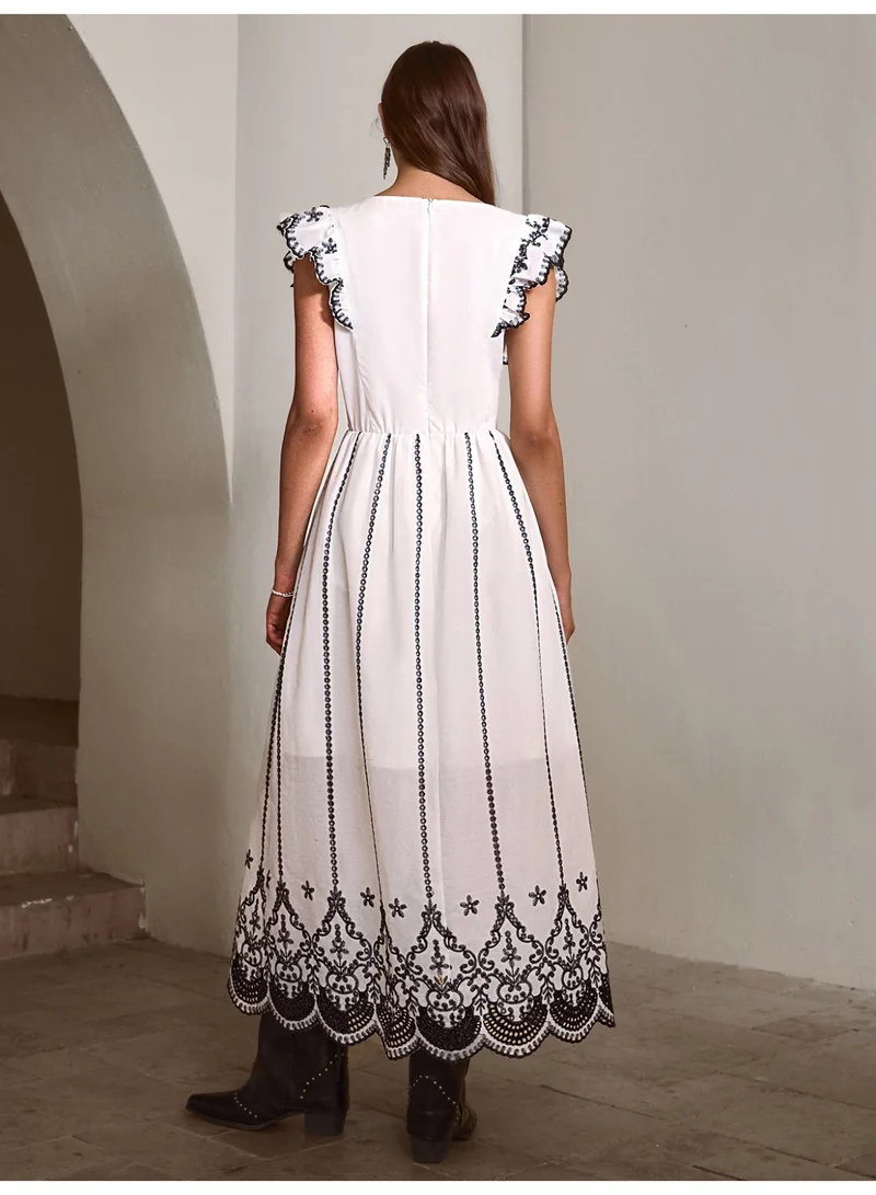 SIMPLEE Women's Summer Elegant DressLight & Comfortable Lightweight Cotton Blend Perfect for Outings