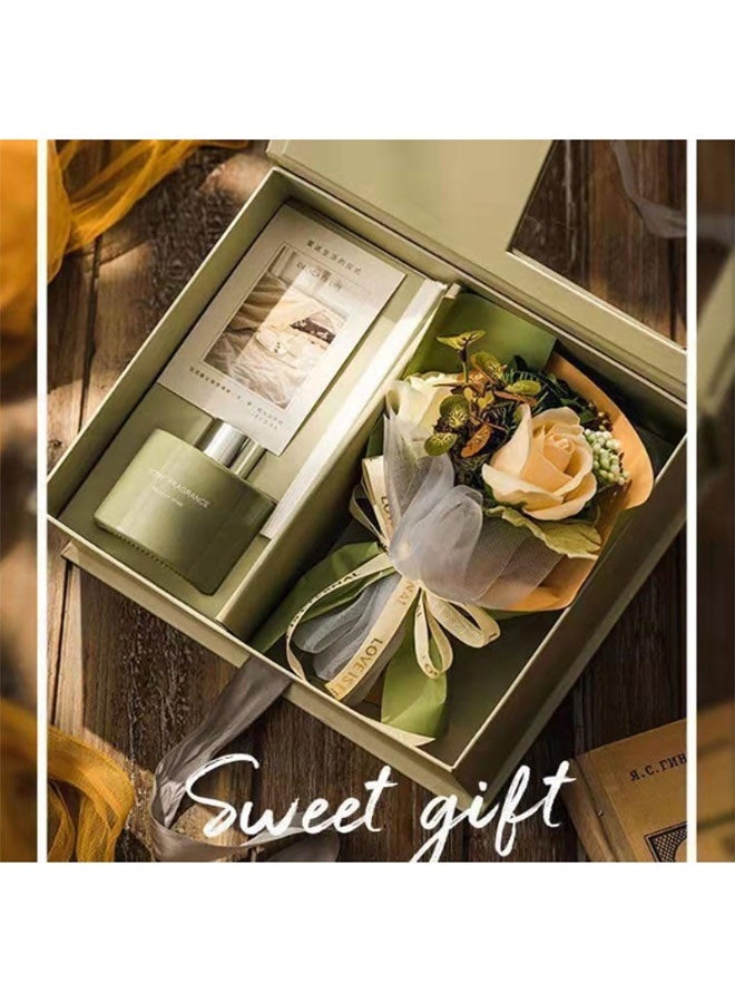 مجموعة هدايا أنيقة معطرة للمنزل وباقة زهور صغيرة للاسترخاء والتزيين - Image 2