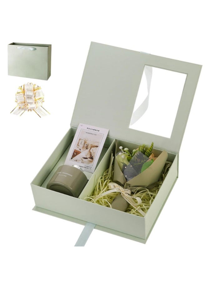 مجموعة هدايا أنيقة معطرة للمنزل وباقة زهور صغيرة للاسترخاء والتزيين - Image 1