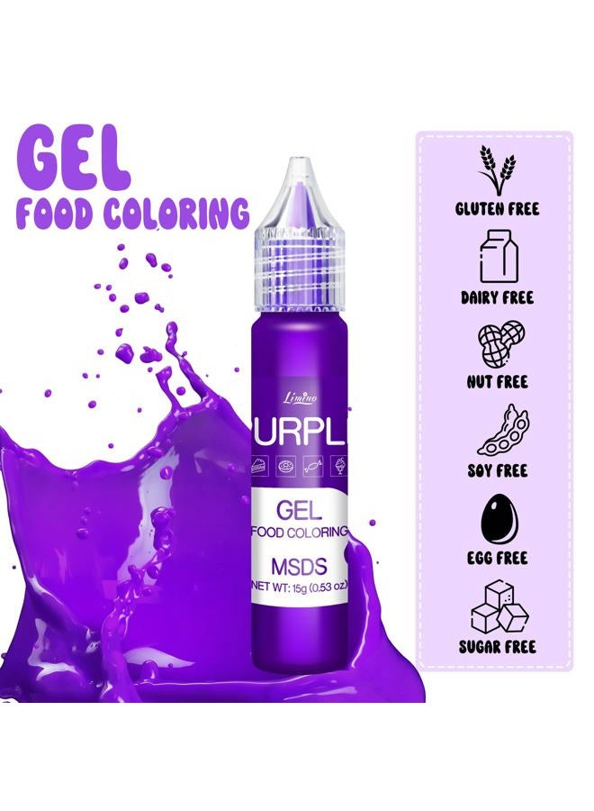 Limino Gel Food Coloring - Rainbow Edible Gel Food Color Dye for Baking, Cake Decorating, Royal Icing, Cookie, Fondant, Macaron - 7 x 15g Food Grade Concentrated Food Coloring Gel for Drinks, DIY Crafts - Image 3