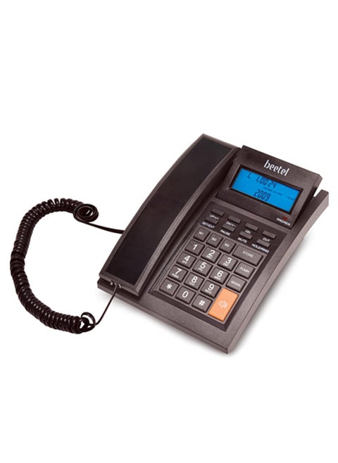 Beetel M64 Caller Id Landline Phone with 16 Digit and Adjustable LCD Display, 2-Way Adjustable Speaker Phone, 99 Incoming and 18 Outgoing Call Memory, 3 One-Touch Memory, Tec Certified (M64)(Black)