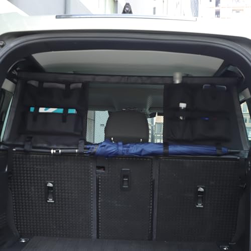 TINKI Pet Restraint Net Dog Fence Car Backseat Divider Vehicle Gate Cargo Area Travel Trunk Mesh Net Screen for Land Rover Defender 110 1984-2018 2019 2020 2021 2022 2023 2024 2025+ - Image 5