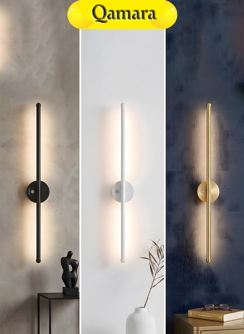 QAMARA Rechargeable LED Motion Sensor Wall Light - 3 Color Dimmable Wireless Sconce - Image 2