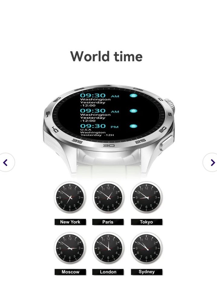 TELUX - TELUX NEO Smart Calling Watch with 1.43” AMOLED Display & 2 Straps (Stainless Steel & Silicon) - AM24 Black - Image 1