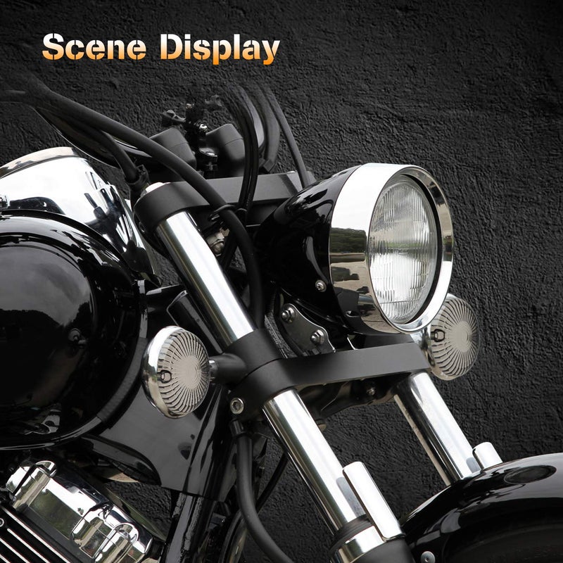 NTHREEAUTO 4PCS Smoked Turn Signals Lens Cover Front Rear Lenses Compatible with Yamaha V-Star V-Max Virago 250 650 750 Road Royal Star - Image 3