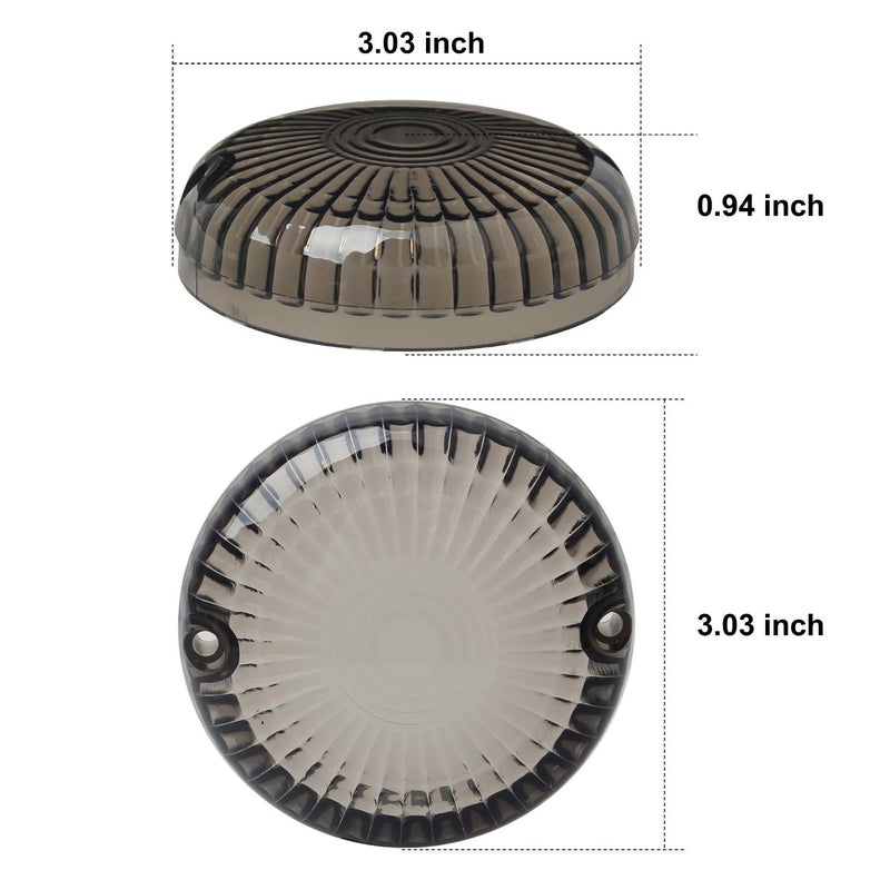 NTHREEAUTO 4PCS Smoked Turn Signals Lens Cover Front Rear Lenses Compatible with Yamaha V-Star V-Max Virago 250 650 750 Road Royal Star - Image 2