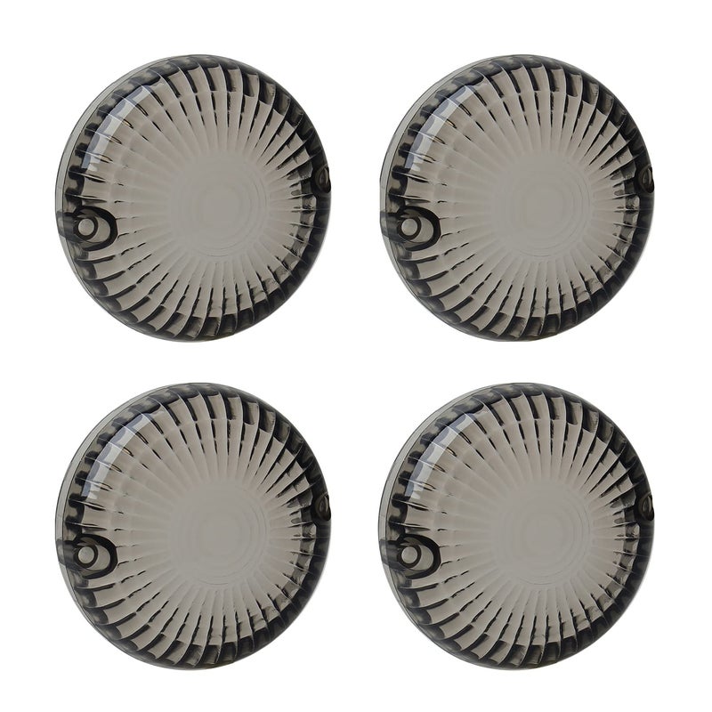 NTHREEAUTO 4PCS Smoked Turn Signals Lens Cover Front Rear Lenses Compatible with Yamaha V-Star V-Max Virago 250 650 750 Road Royal Star - Image 1