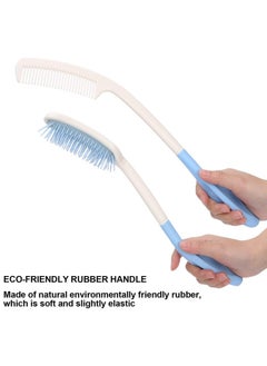 ZJchao Long Reach Handled Comb And Hair Brush Set Antislip Handle Comb Air Cushion Hairbrush Soft Easier Styling Comb Beauty Hair Accessory Applicable To Elderly And Handdisabled People  - Image 3