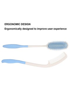 ZJchao Long Reach Handled Comb And Hair Brush Set Antislip Handle Comb Air Cushion Hairbrush Soft Easier Styling Comb Beauty Hair Accessory Applicable To Elderly And Handdisabled People  - Image 4