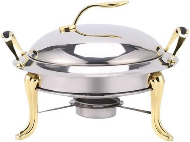 Odor free color Round Chafing Dish Stainless Steel Chafer Roll Top Chafer for Dinner Serving Buffet Warmer with Pans Fuel Holders(Gold,20cm) Ventilated design Practical design alternatives Global flexible assemble picks Easy assemble alternatives Defect free upgraded substance Proper storage environment Reliable daily use design In-Kingdom stored commodity Season change compatible build Cross-material combo compatible No overseas transit wait Gulf market trial optimized design Tiered purchase options Land transit & shipment compatible Multiple local stock source Natural tone color options Ready-to-ship local stock Systematic nationwide ship Balanced weight Local & cross border ship compatible Size-sorted warehouse storage Cost saving design picks Shock rubber edge Standard fit - Image 1