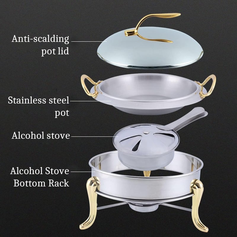 Odor free color Round Chafing Dish Stainless Steel Chafer Roll Top Chafer for Dinner Serving Buffet Warmer with Pans Fuel Holders(Gold,20cm) Ventilated design Practical design alternatives Global flexible assemble picks Easy assemble alternatives Defect free upgraded substance Proper storage environment Reliable daily use design In-Kingdom stored commodity Season change compatible build Cross-material combo compatible No overseas transit wait Gulf market trial optimized design Tiered purchase options Land transit & shipment compatible Multiple local stock source Natural tone color options Ready-to-ship local stock Systematic nationwide ship Balanced weight Local & cross border ship compatible Size-sorted warehouse storage Cost saving design picks Shock rubber edge Standard fit - Image 5