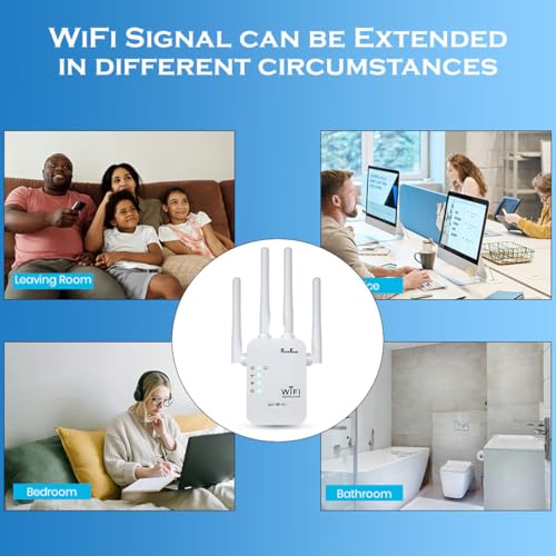PunnkFunnk WiFi Extender 2.4GHz | 300Mbps Wireless Repeater & Signal Booster | Dual LAN Port, 4 Antennas | Router & Access Point Mode | Easy Setup - Image 3
