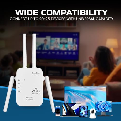 PunnkFunnk WiFi Extender 2.4GHz | 300Mbps Wireless Repeater & Signal Booster | Dual LAN Port, 4 Antennas | Router & Access Point Mode | Easy Setup - Image 4