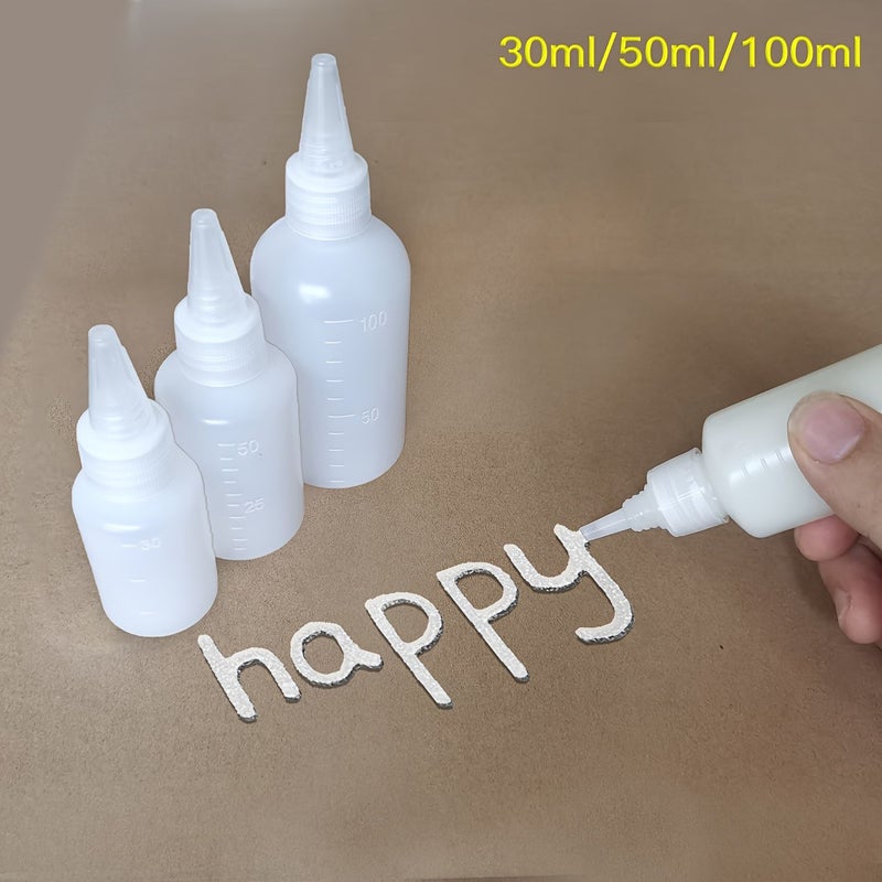 3pcs 1.69oz Translucent Squeeze Glue Bottle for Paper Quilling Scrapbooking Resin Crafts Essential handmade Art Tool - Image 1