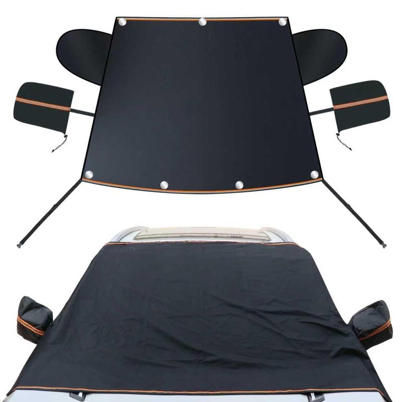 WEAREN Winter Windshield Covers for Ice and Snow Windshield Frost Cover for Car Heavy Duty Windshield Hail Protector 600D Car Frost and Ice Removal for Truck SUV - Image 1