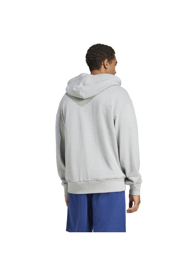 Adidas M A Szn Ft Fz Grey Training Track Tops For Men XS  - Image 3