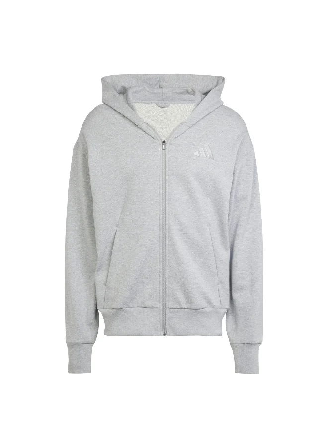 Adidas M A Szn Ft Fz Grey Training Track Tops For Men XS