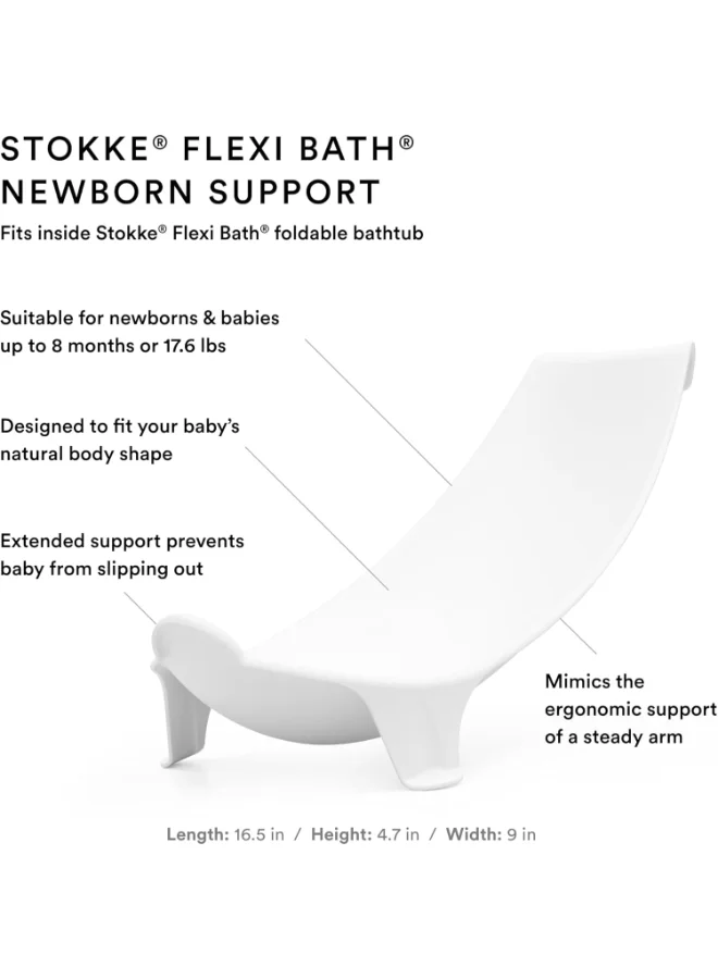 STOKKE Flexi Bath Heat Sensitive Plug Baby Bath With Newborn Support, Transparent Blue