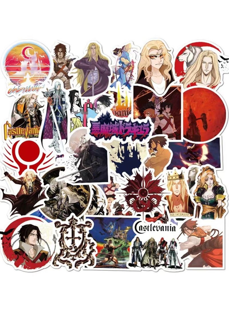 general 50-Piece Castlevania Cute Vinyl Waterproof Sticker