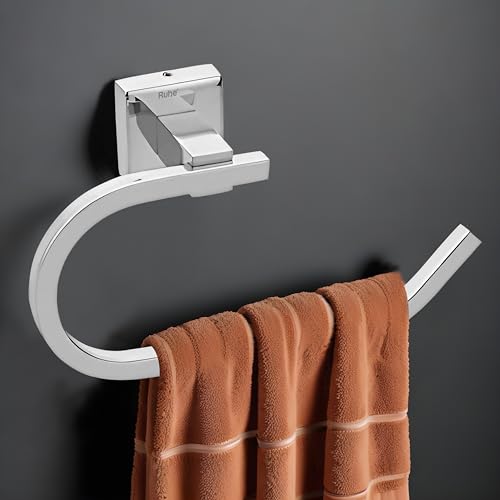 Ruhe® Square Towel/Napkin Ring | 304 Grade Stainless Steel Wall Mounted Square Towel Ring/Napkin Ring (Chrome Finish) - Image 1