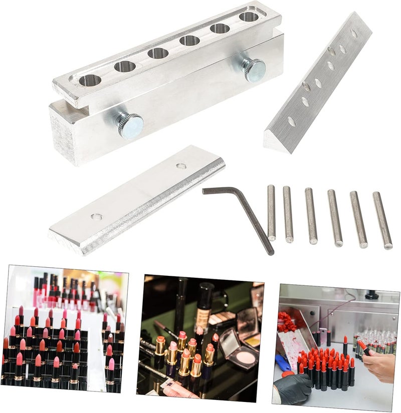 DOITOOL 1 Set 6 Hole Lipstick Mold Lip Tint Lipstick Maker Diy Aluminum Alloy Lip Stick Mold Bracket Manual - Image 4