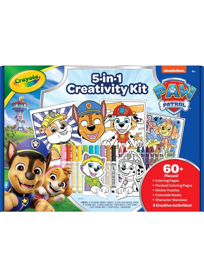 Crayola Paw Patrol Creative Colouring Pages, Marker Pens, Wax Crayons, 60 Pieces, Gift for Boys and Girls, Age 4 Years, 04-2940  - Image 1
