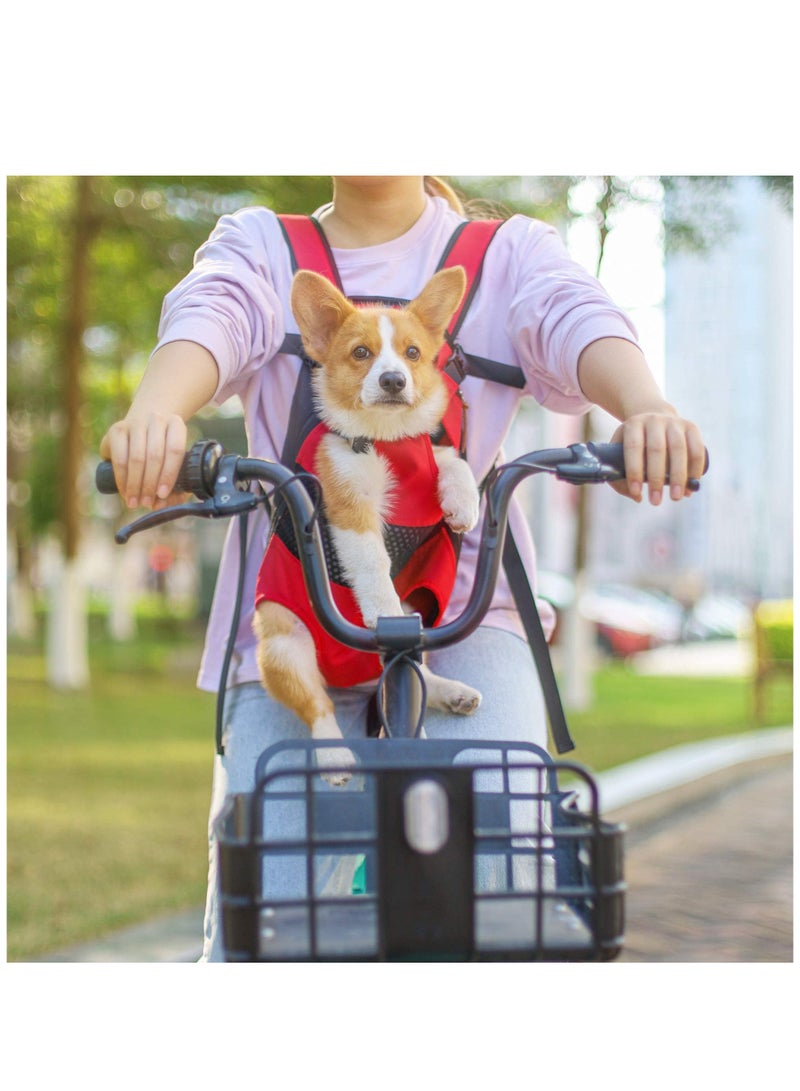 Excefore Pet Front Carrier Bag, Convenient Hands Free Adjustable Pet Dog/Cat Carrier Backpack Double Shoulder Bag for Walking Hiking Shopping Bike and Motorcycle - Image 3
