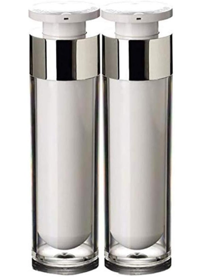 2PCS Empty Acrylic High-grade Refillable Airless Vacuum Pump Bottle Jars Container Vial For Make-up Cosmetic Foundation Cream Lotion Oil Serums(50ml/1.7oz)