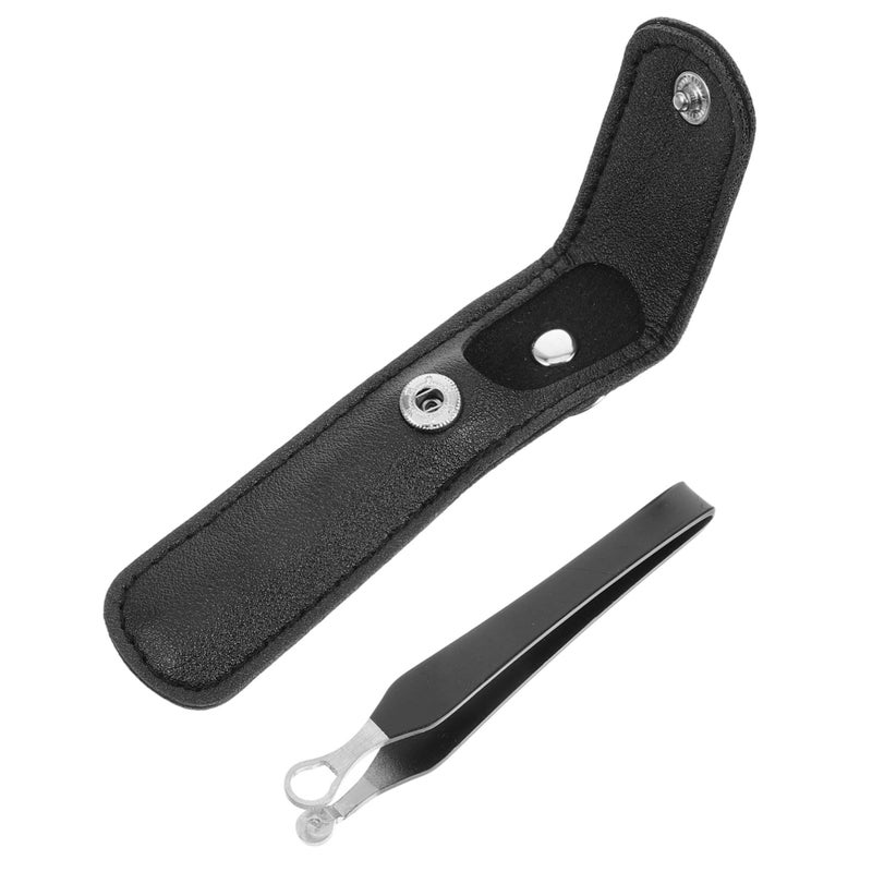 Stainless Steel Portable Nose Hair Trimmer with Round Tip for Safe Grooming Includes Carry Case - Image 2