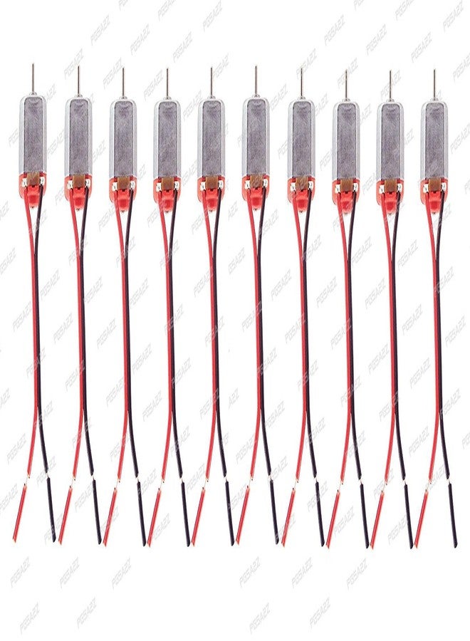 pgsa2z™ 10 pcs new 6v-9v standard dc motor toy motor dc 6v- 9v high speed with wire-Brown - Image 2