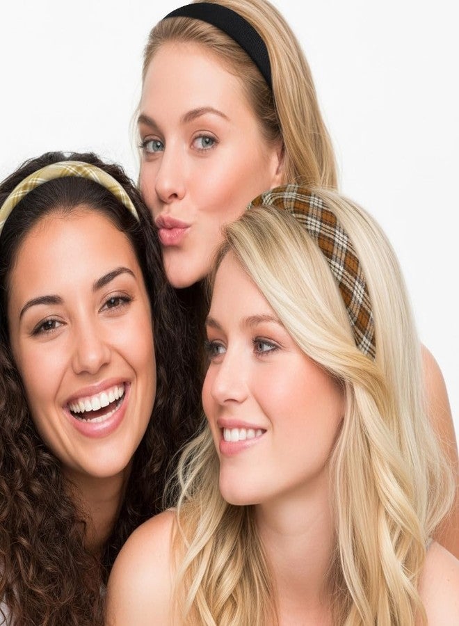 Huachi Headbands for Women Trendy Non Slip Headbands 1 inch Wide Cute Headband for Girls, Fall Head Bands Elastic Hair Bands Fashion Hair Accessories 4PCS - Image 4