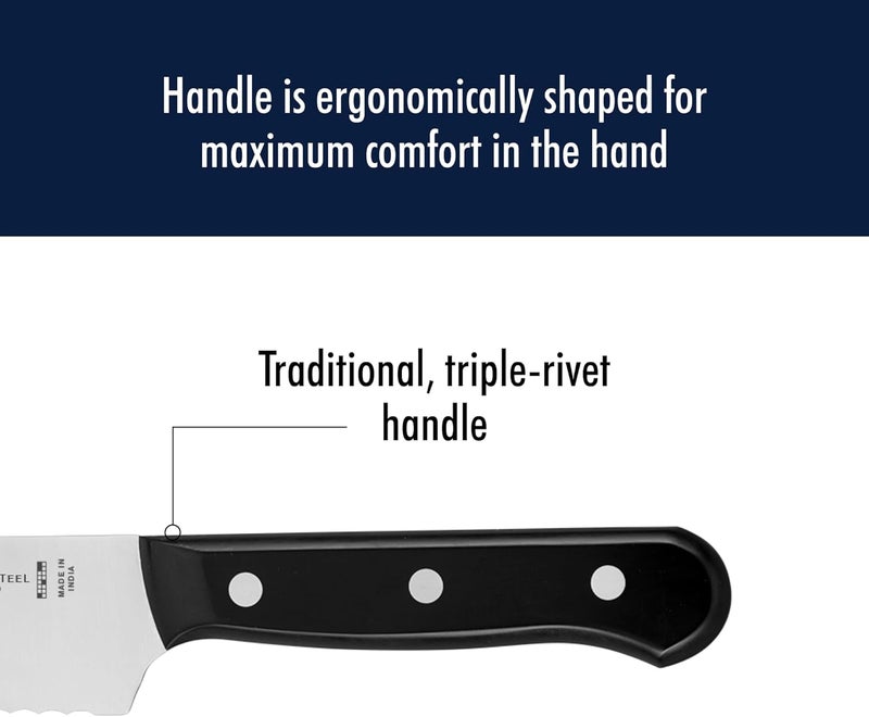 HENCKELS Solution Razor-Sharp 8-inch Bread Knife, Cake Knife, German Engineered Informed by 100+ Years of Mastery, Black/Stainless Steel - Image 4