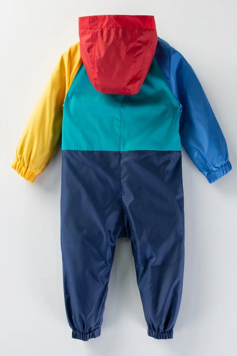 Podium Giyim Podium Clothing Cool Cotton Lined Hooded Kids Raincoat Overalls Coat