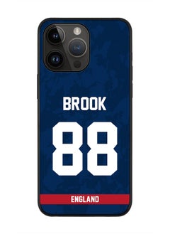 Rugged Black Edge Case iPhone 14 Pro Max, Slim fit Soft Case Flexible Rubber Edges Thin Cover - Player Name - Harry Brook, Jersey Number- 88