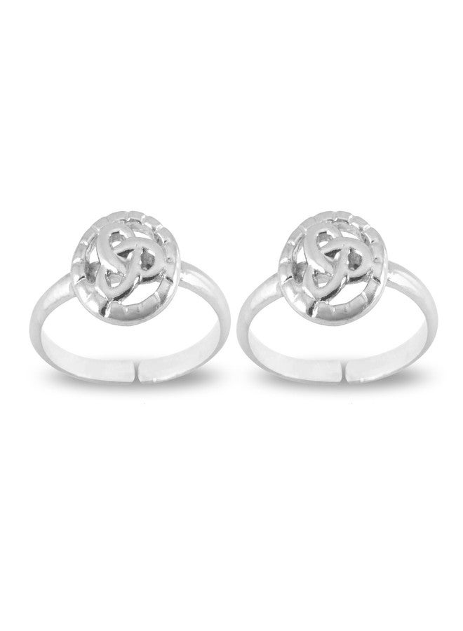 Parnika MJ 925 Pure 92.5 Sterling Silver Toe Rings for Women, Adjustable - Image 2