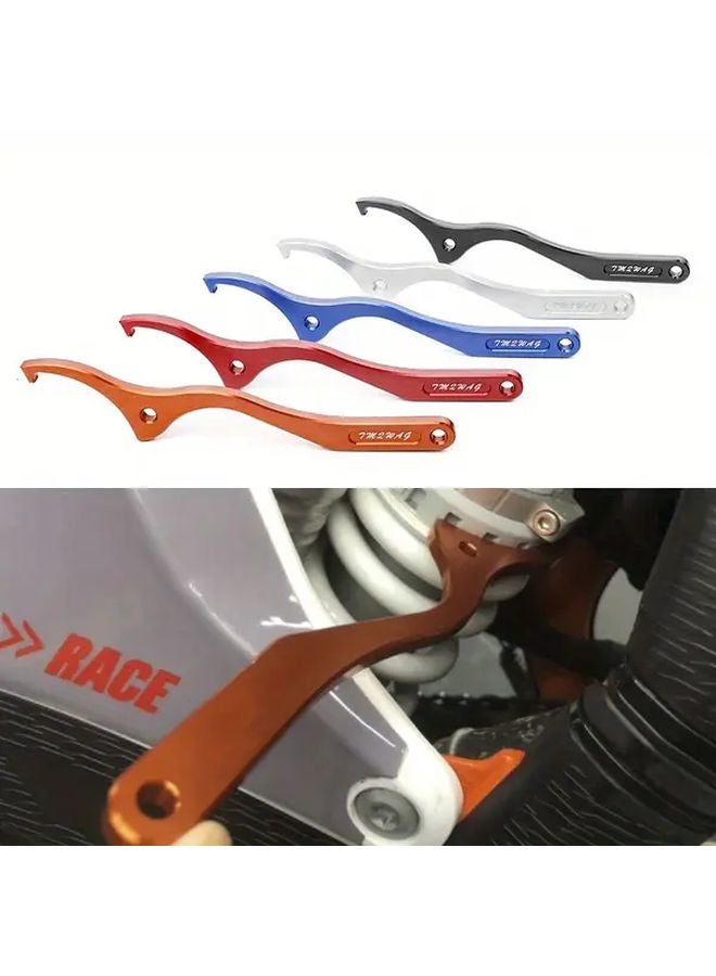 Blue Adjustable Wrench For Off Road Motorcycle Rear Shock Absorber - Image 1