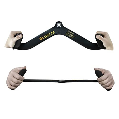 BLUSLM LAT Pull Down Bar for Cable Machine, LAT Pulldown Attachments T-bar V-bar Cable Attachment for Gym, Back Tricep Strength Training Handle (BL05) - Image 3