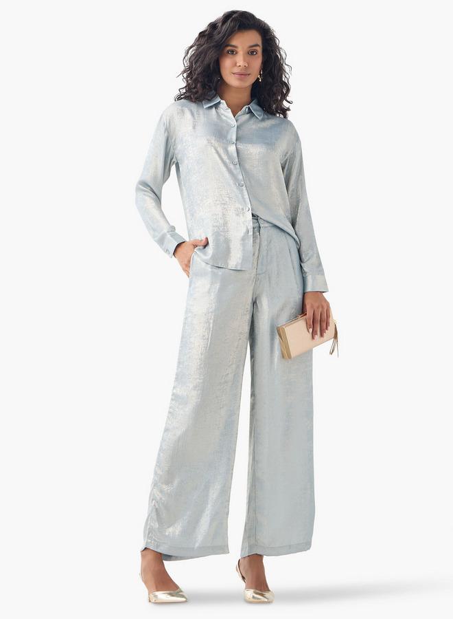 تواكستريمز بنطلون بارز الملمس واسع الساقين مع جيوب من تو إكستريمز - Image 2