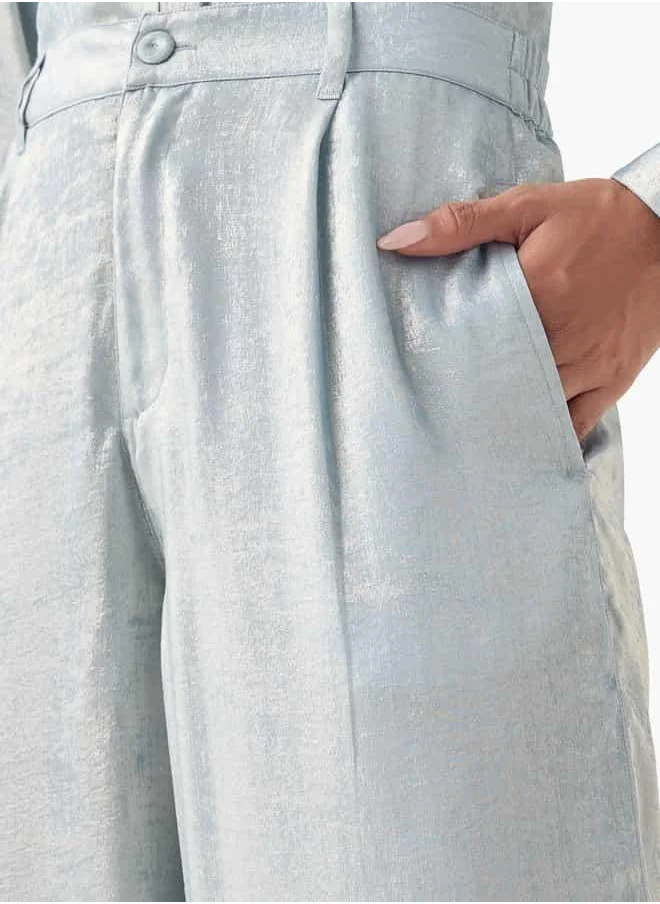 2Xtremz 2Xtremz Textured Wide Leg Pants with Pockets