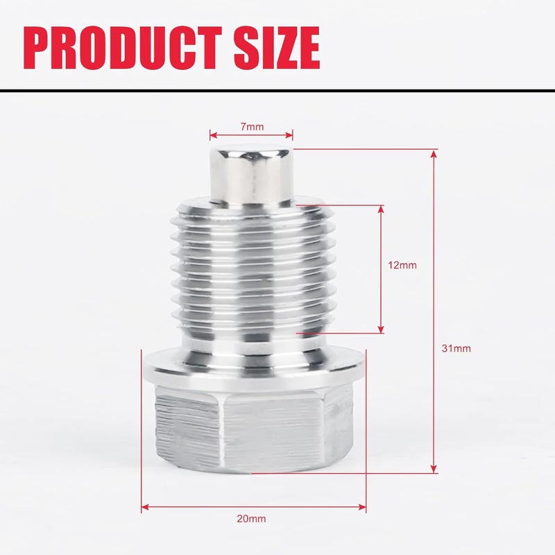 VASTAUTO Stainless Steel Magnetic Oil Drain Plug - Image 2