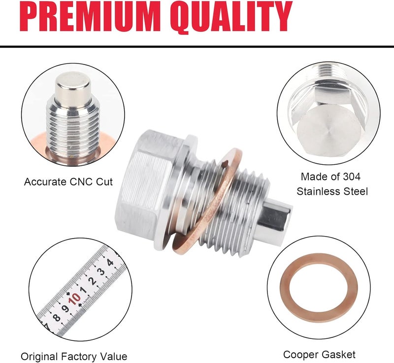 VASTAUTO Stainless Steel Magnetic Oil Drain Plug - Image 4