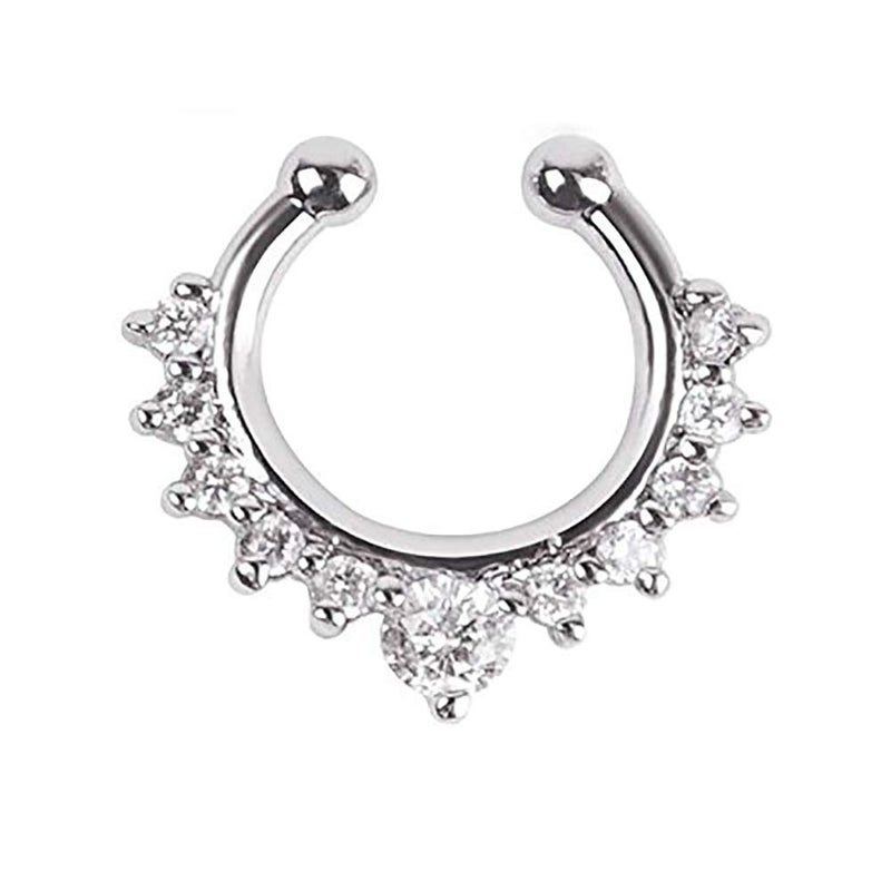 RUVEE Nose & Ear Clip Gold Plated Pin Non Pierced Just Press for Women & Girls - Image 1