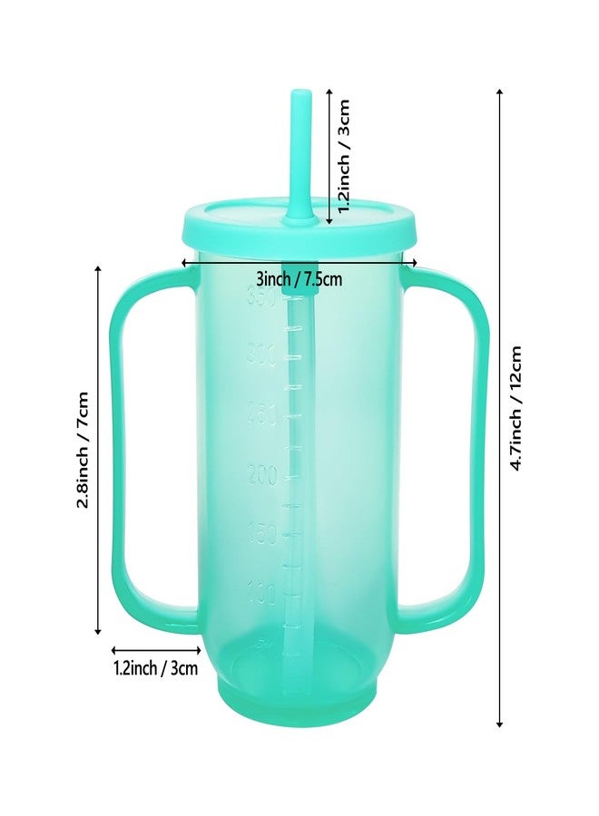 ACUDUDOMA Adult Sippy Cups for Elderly, 12oz Spill Proof Cup with 2 Handles Plastic Elderly Sippy Cup with Straw and Lid, Suitable for for Seniors and Adults, Great for Water, Milk, and Soup - Image 4