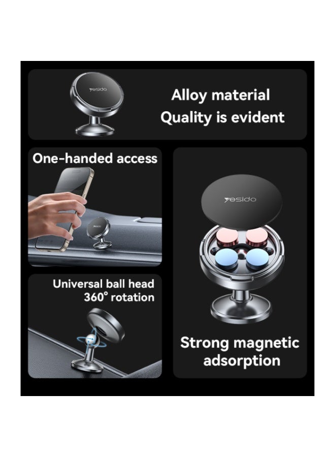 يسيدو حامل هاتف مغناطيسي صغير C215، مصنوع من سبائك الزنك، يدور 360 درجة، ذو قوة مغناطيسية قوية. - Image 4