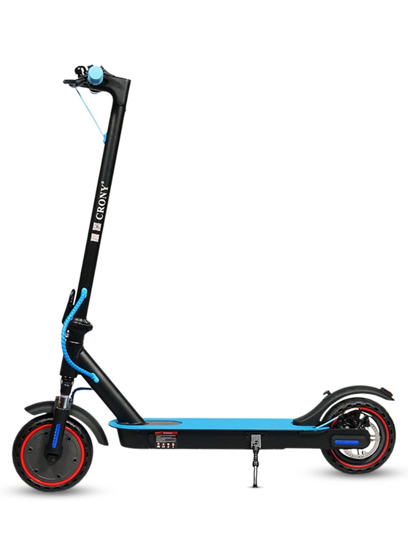 كروني سكوتر كهربائي M365 سريع الحركة بنظام تعليق أمامي، أقصى سرعة 40 كم/ساعة، إطارات عسلية 8.5 بوصة، 36 فولت/7.8 أمبير/ساعة، فرامل قرص هيدروليكية خلفية، سكوتر كهربائي، سهل الطي، دراجة كهربائية محمولة للبالغين والأطفال، لوح تزلج بوزن 120 كجم مع جرس، إطار من الألومنيوم 21 كجم، أداة تنقل حضري، نظام تعليق واتصال بالتطبيق، أزرق - Image 1