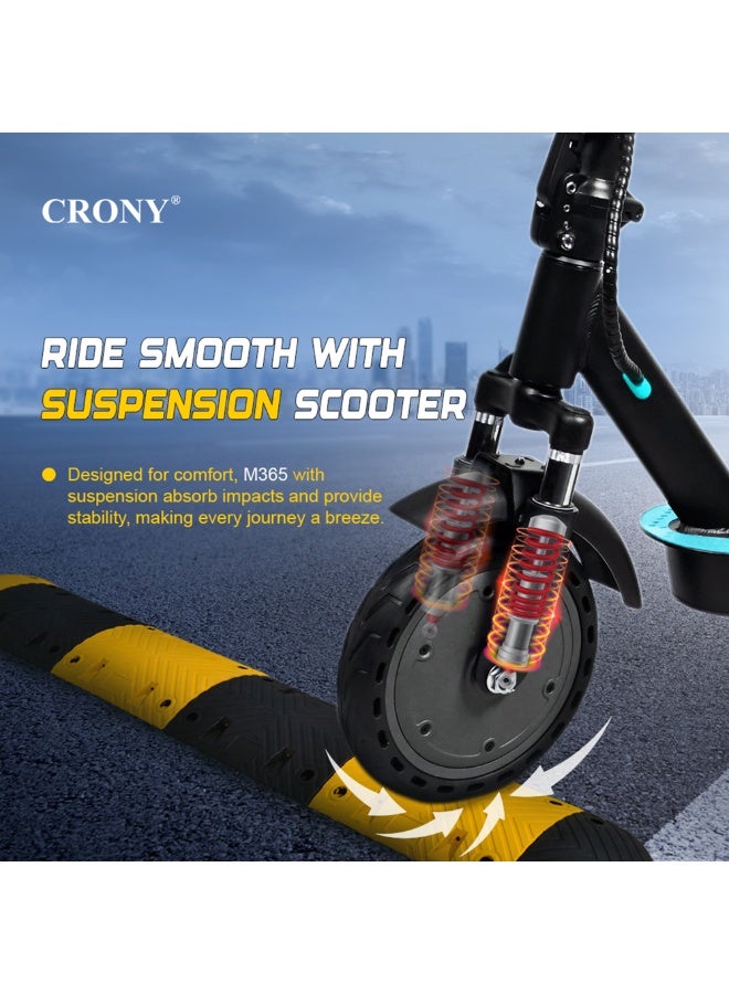 كروني سكوتر كهربائي M365 سريع الحركة بنظام تعليق أمامي، أقصى سرعة 40 كم/ساعة، إطارات عسلية 8.5 بوصة، 36 فولت/7.8 أمبير/ساعة، فرامل قرص هيدروليكية خلفية، سكوتر كهربائي، سهل الطي، دراجة كهربائية محمولة للبالغين والأطفال، لوح تزلج بوزن 120 كجم مع جرس، إطار من الألومنيوم 21 كجم، أداة تنقل حضري، نظام تعليق واتصال بالتطبيق، أزرق - Image 3