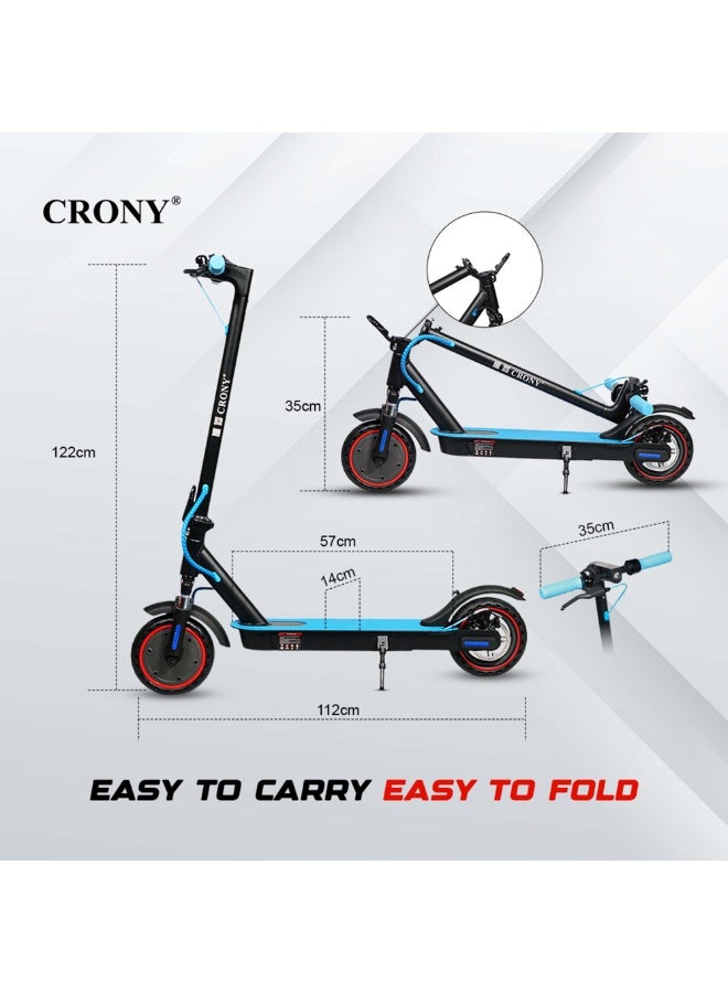 كروني سكوتر كهربائي M365 سريع الحركة بنظام تعليق أمامي، أقصى سرعة 40 كم/ساعة، إطارات عسلية 8.5 بوصة، 36 فولت/7.8 أمبير/ساعة، فرامل قرص هيدروليكية خلفية، سكوتر كهربائي، سهل الطي، دراجة كهربائية محمولة للبالغين والأطفال، لوح تزلج بوزن 120 كجم مع جرس، إطار من الألومنيوم 21 كجم، أداة تنقل حضري، نظام تعليق واتصال بالتطبيق، أزرق - Image 4